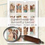 Vintage Zigarettenkarten, Butterfly Ladies [Digital] – Bild 2