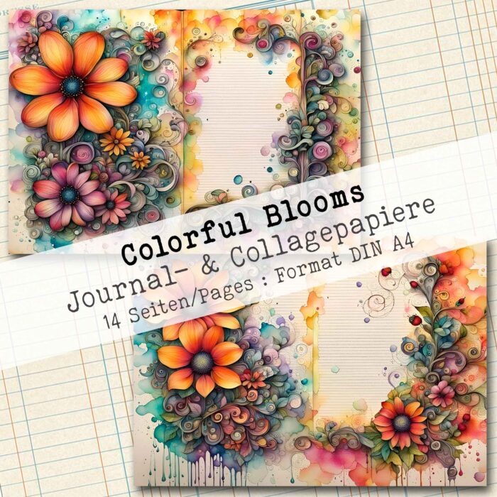 Colorful Blooms, Journal- & Collagepapier, 14 Seiten [Digital] – Bild 7