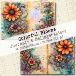 Colorful Blooms, Journal- & Collagepapier, 14 Seiten [Digital] – Bild 5