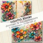 Colorful Blooms, Journal- & Collagepapier, 14 Seiten [Digital] – Bild 3