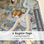 4 Scrap-Tags mit Engelmotiven, handgemacht – Bild 2