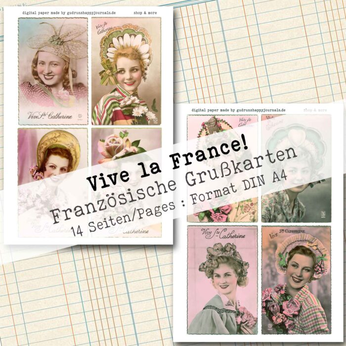 Französische Vintage Grußkarten, 14 Seiten [Digital] – Bild 6