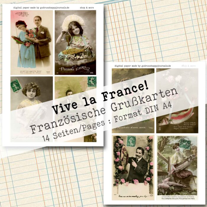 Französische Vintage Grußkarten, 14 Seiten [Digital] – Bild 5