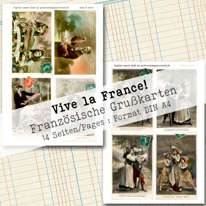 Französische Vintage Grußkarten, 14 Seiten [Digital] – Bild 4