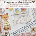 Klappkarte / Aufsteller "Freundschaft", handgemacht – Bild 3
