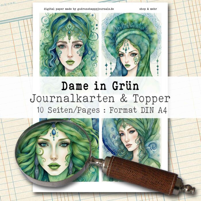Dame in Grün, Journal Karten, 10 Seiten [Digital] – Bild 2
