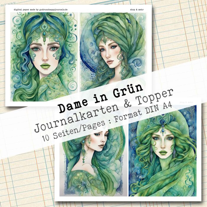 Dame in Grün, Journal Karten, 10 Seiten [Digital] – Bild 7