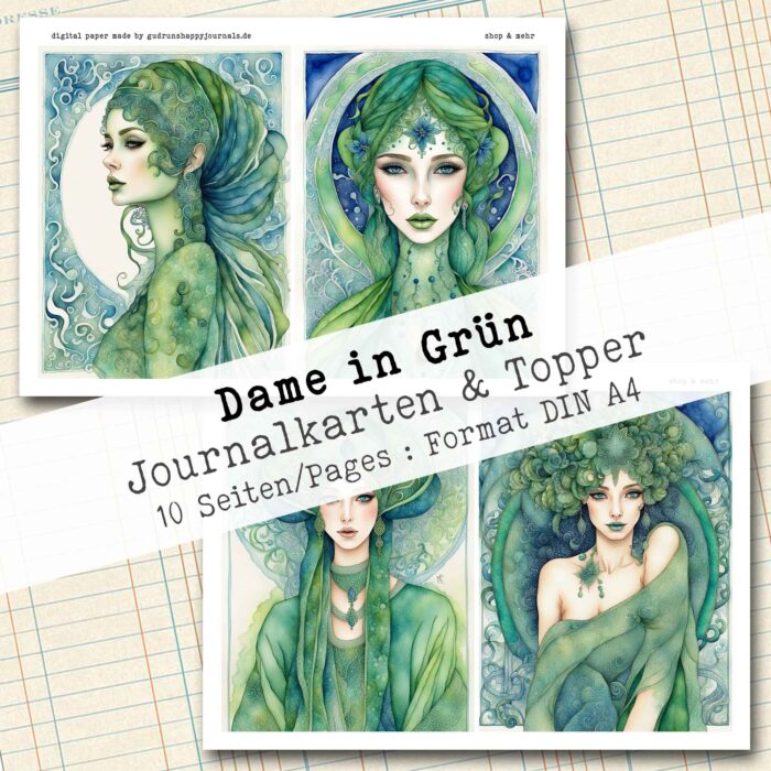 Dame in Grün, Journal Karten, 10 Seiten [Digital] – Bild 5