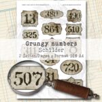 Grungy Numbers, Schilder, 2 Seiten [Digital] – Bild 2