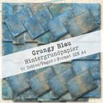 Grungy Blau, Hintergrundpapier, 50 Seiten [Digital]