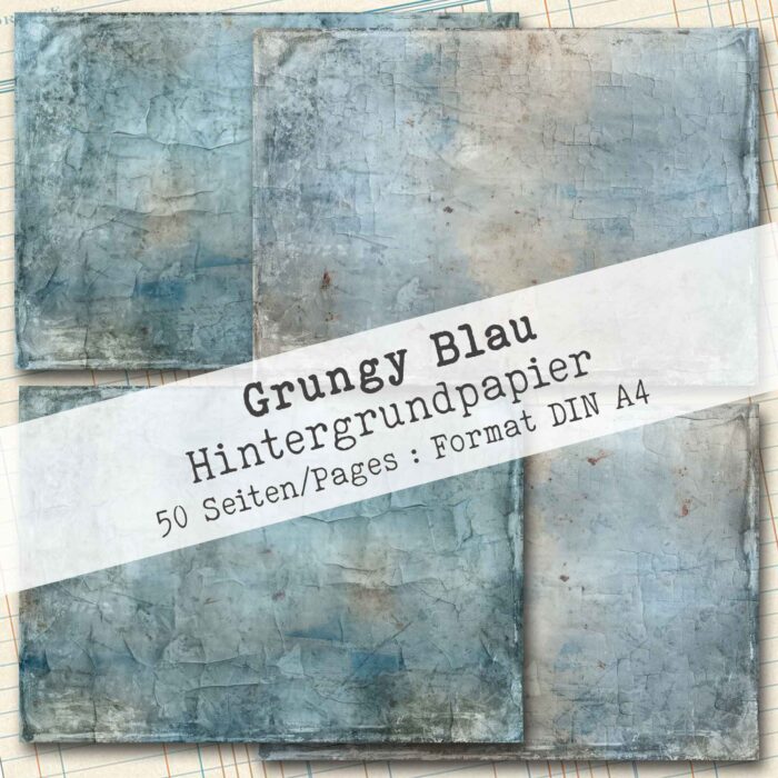 Grungy Blau, Hintergrundpapier, 50 Seiten [Digital] – Bild 3