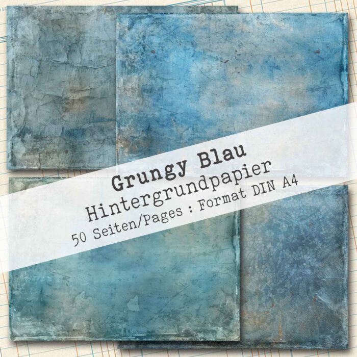 Grungy Blau, Hintergrundpapier, 50 Seiten [Digital] – Bild 4