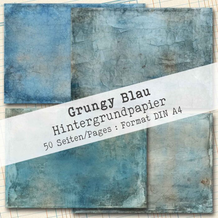 Grungy Blau, Hintergrundpapier, 50 Seiten [Digital] – Bild 5