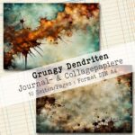 Grungy Dendriten, Hintergrund- & Collagepapier, 10 Seiten + Bonus [Digital] – Bild 7