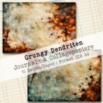 Grungy Dendriten, Hintergrund- & Collagepapier, 10 Seiten + Bonus [Digital] – Bild 6