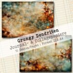 Grungy Dendriten, Hintergrund- & Collagepapier, 10 Seiten + Bonus [Digital] – Bild 5