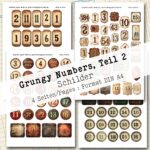 Grungy Numbers, Schilder Teil 2, 4 Seiten [Digital]
