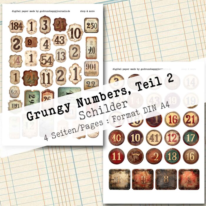 Grungy Numbers, Schilder Teil 2, 4 Seiten [Digital] – Bild 4