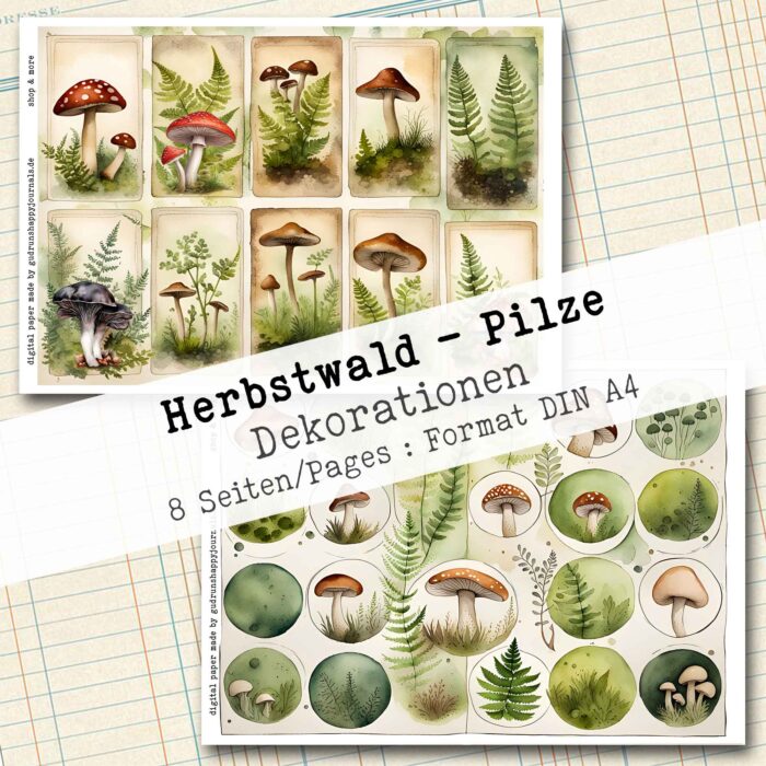 Herbstwald - Pilze, Dekorationen, 8 Seiten [Digital] – Bild 6
