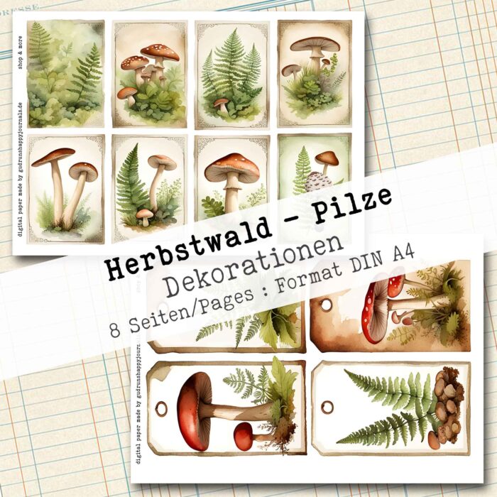 Herbstwald - Pilze, Dekorationen, 8 Seiten [Digital] – Bild 5
