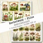 Herbstwald - Pilze, Dekorationen, 8 Seiten [Digital] – Bild 3