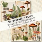Herbstwald - Pilze , Motiv- & Collagepapier, 18 Seiten [Digital] – Bild 10