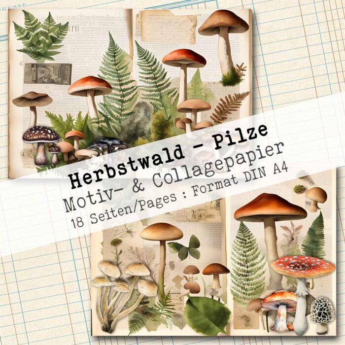Herbstwald - Pilze , Motiv- & Collagepapier, 18 Seiten [Digital] – Bild 10