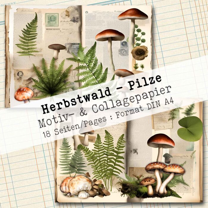Herbstwald - Pilze , Motiv- & Collagepapier, 18 Seiten [Digital] – Bild 7