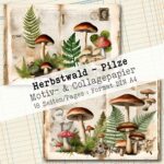 Herbstwald - Pilze , Motiv- & Collagepapier, 18 Seiten [Digital] – Bild 3
