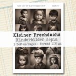 Kleiner Frechdachs, vintage Kinderbilder, sepiafarben, 3 Seiten [Digital] – Bild 5