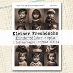 Kleiner Frechdachs, vintage Kinderbilder, sepiafarben, 3 Seiten [Digital] – Bild 4