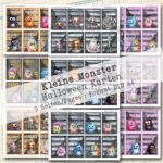 Niedliche Monster, Halloween Karten, 9 Seiten [Digital]