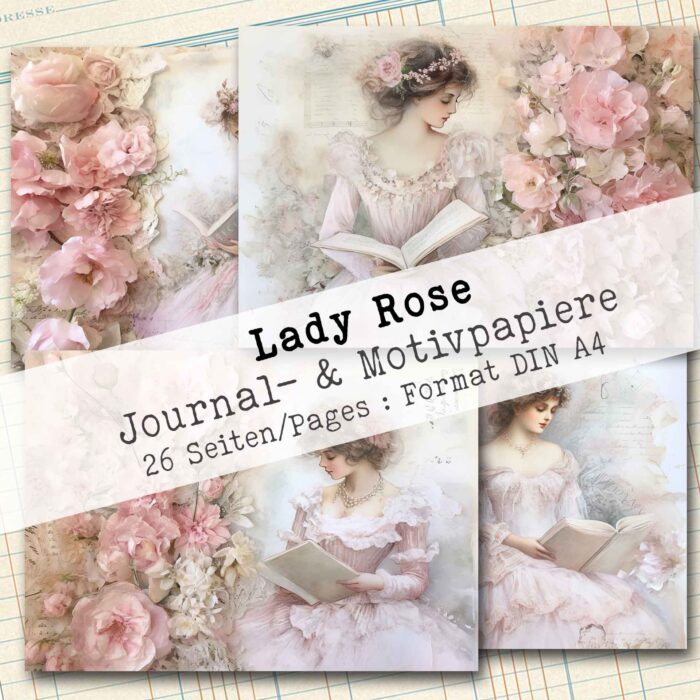 Lady Rose, Journal- & Motivpapiere, 26 Seiten [Digital] – Bild 8