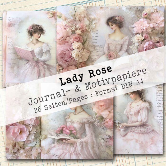 Lady Rose, Journal- & Motivpapiere, 26 Seiten [Digital] – Bild 6