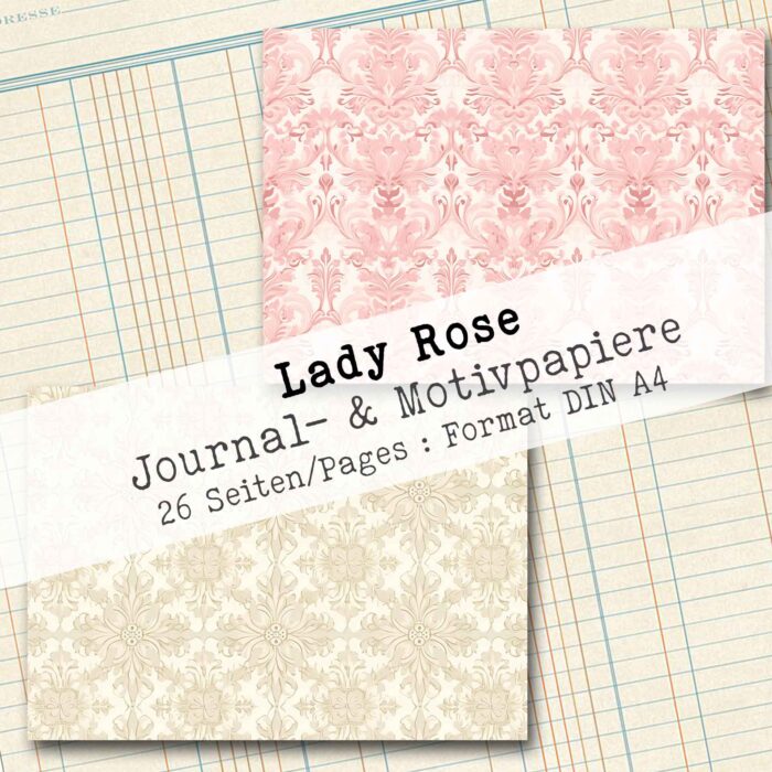 Lady Rose, Journal- & Motivpapiere, 26 Seiten [Digital] – Bild 3