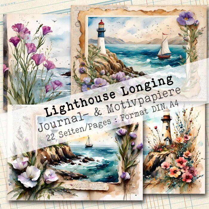 Lighthouse Longing, Journal- und Motivpapier, 22 Seiten [Digital] – Bild 3