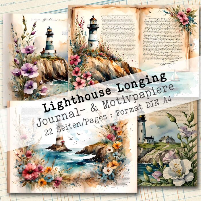 Lighthouse Longing, Journal- und Motivpapier, 22 Seiten [Digital] – Bild 4