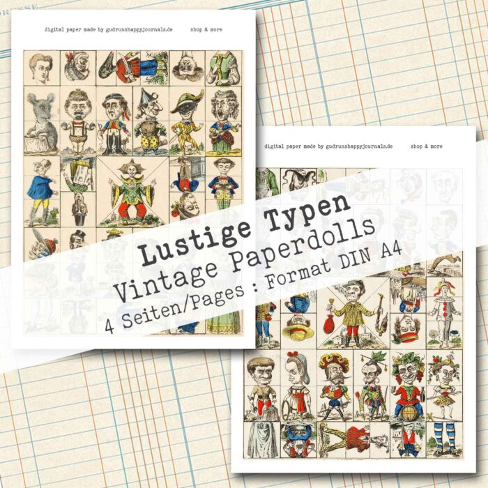 Lustige Typen, Vintage Paperdolls, 4 Seiten [Digital] – Bild 4