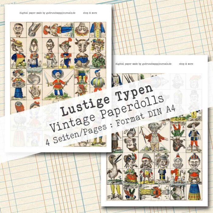 Lustige Typen, Vintage Paperdolls, 4 Seiten [Digital] – Bild 3