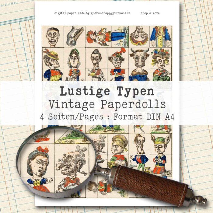Lustige Typen, Vintage Paperdolls, 4 Seiten [Digital] – Bild 2