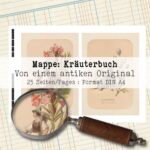 Mappe mit antiken Kräuteraquarellen in 2 Größen, 25 Seiten [Digital] – Bild 2