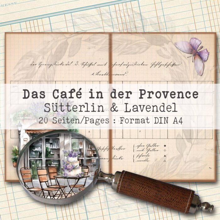 Das Café in der Provence, Sütterlin + Lavendel, 20 Seiten [Digital] – Bild 2