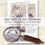 Das Café in der Provence, Sütterlin + Lavendel, Folio Bastelset, 12 Seiten [Digital] – Bild 2
