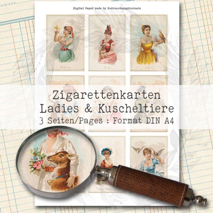 Vintage Zigarettenkarten, Ladies & Kuscheltiere [Digital] – Bild 2