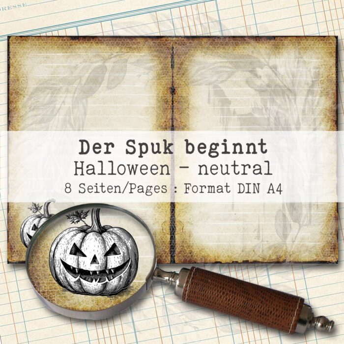 Der Spuk beginnt, Halloween neutrales Hintergrundpapier, 8 Seiten [Digital] – Bild 2