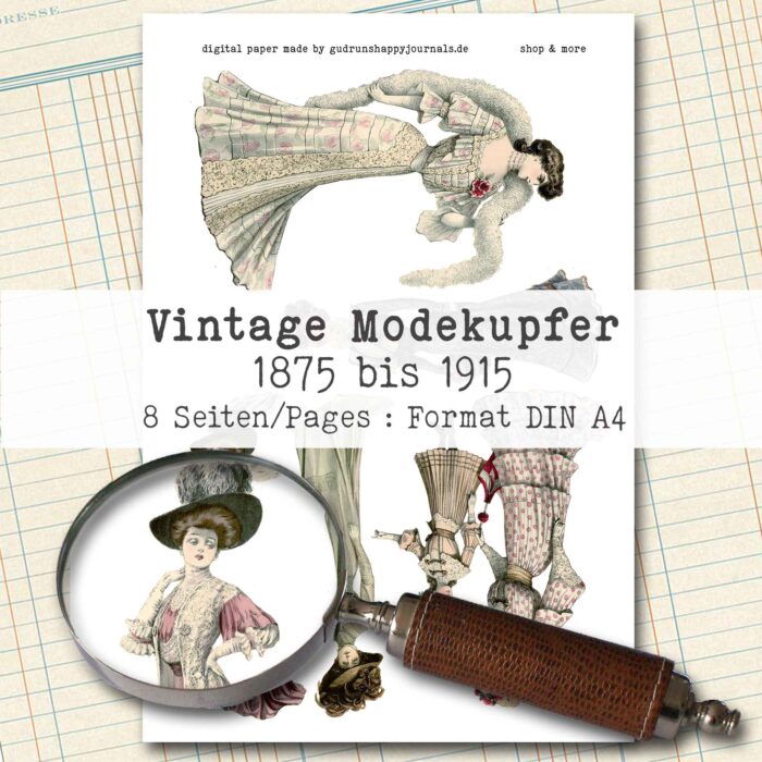 Vintage Modekupfer, 1875 bis 1915, 8 Seiten [Digital] – Bild 2