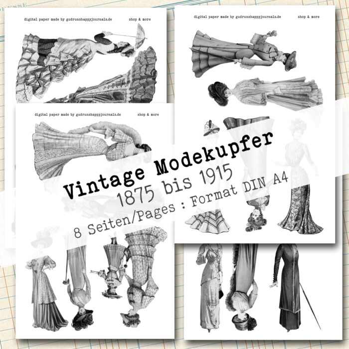 Vintage Modekupfer, 1875 bis 1915, 8 Seiten [Digital] – Bild 7