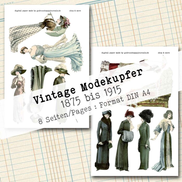 Vintage Modekupfer, 1875 bis 1915, 8 Seiten [Digital] – Bild 5