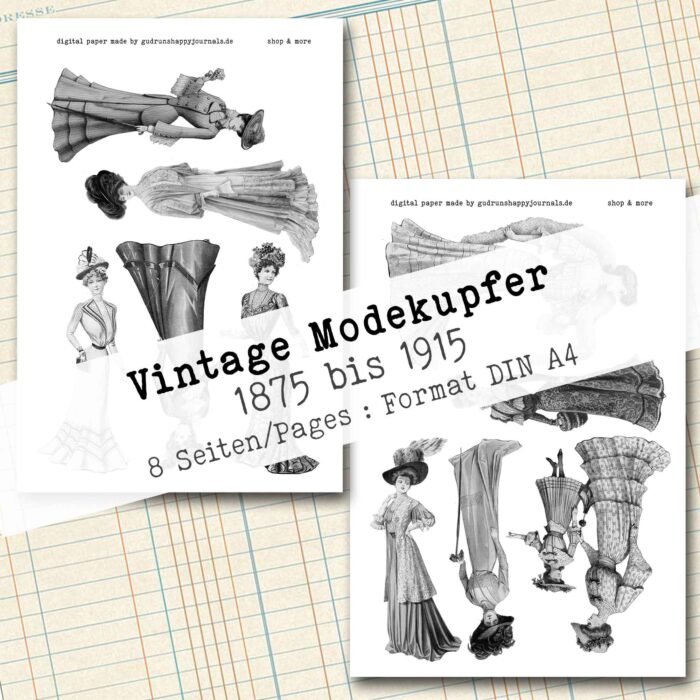 Vintage Modekupfer, 1875 bis 1915, 8 Seiten [Digital] – Bild 4