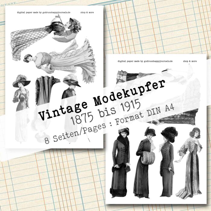 Vintage Modekupfer, 1875 bis 1915, 8 Seiten [Digital] – Bild 3